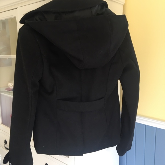 Black Pea Coat - Picture 4 of 7